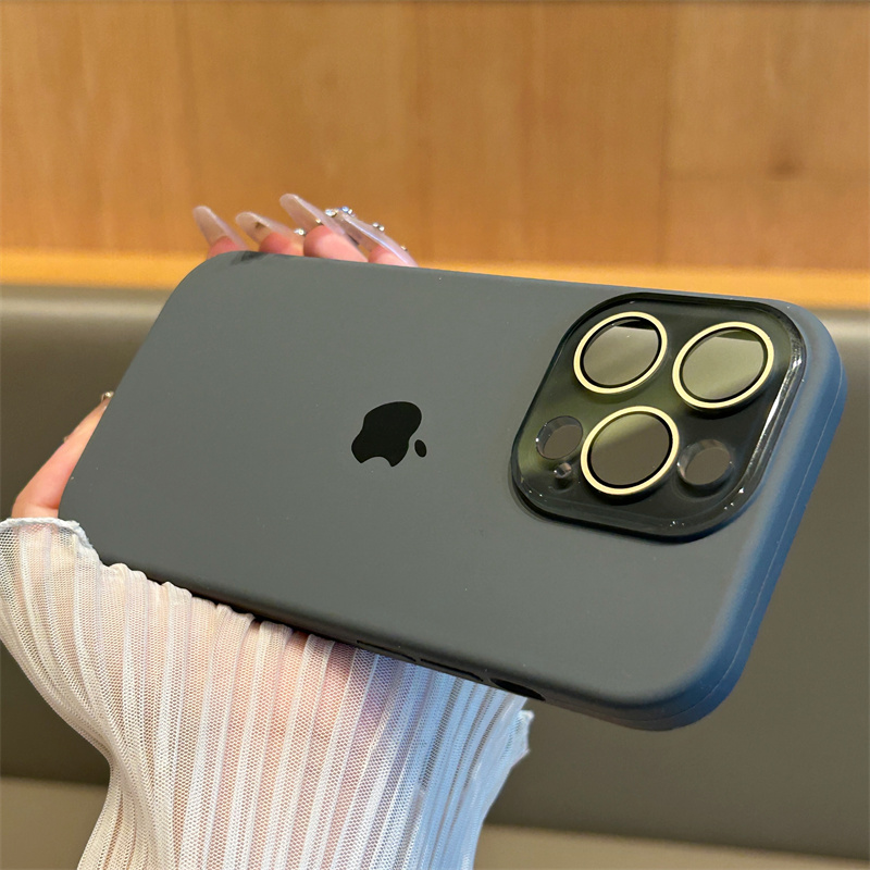 Liquid silicone comes with lens film Apple 16/12 mobile phone case new all-inclusive anti-fall
