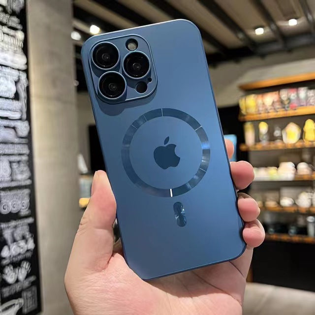 Apple16/15/14/13/12 comes with lens film AG streamer magnetic matte phone case