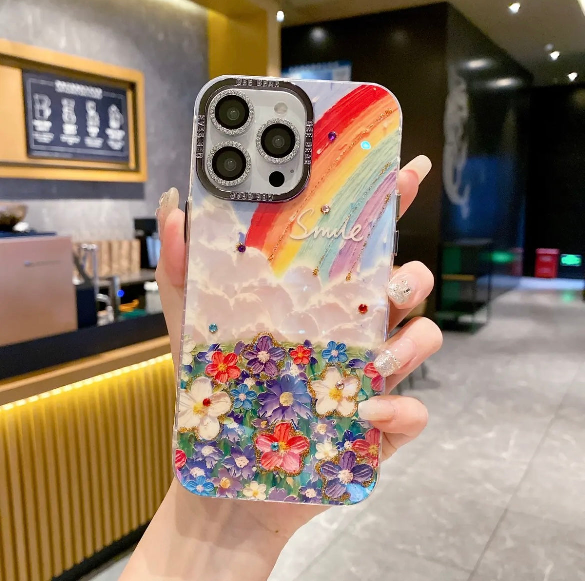 Apple 15promax kun lensa filmo 14pro perforta urso kreiva iPhone13 moda marko