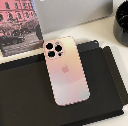 Suitable for Apple series iPhone15 niche 14pro splicing gradient color 13p built-in lens film 11 mobile phone case