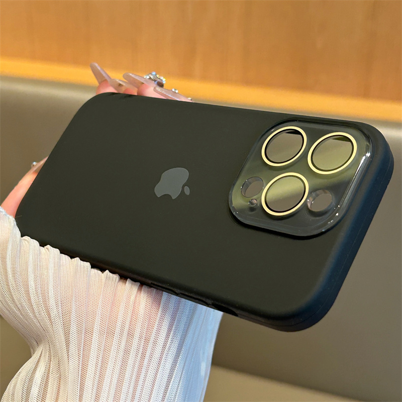 Liquid silicone comes with lens film Apple 16/12 mobile phone case new all-inclusive anti-fall