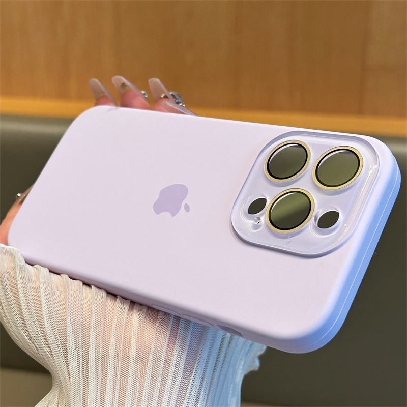 Liquid silicone comes with lens film Apple 16/12 mobile phone case new all-inclusive anti-fall