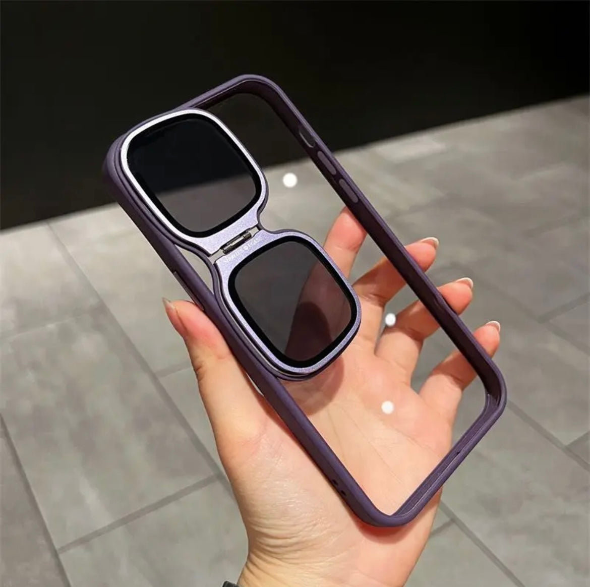Sunglasses lens invisible shell Apple 15-12 mobile phone shell transparent new style