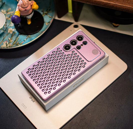 Samsung S24Ultra new metal aromatherapy mobile phone case aluminum alloy lens full package anti-fall heat dissipation high-end protection