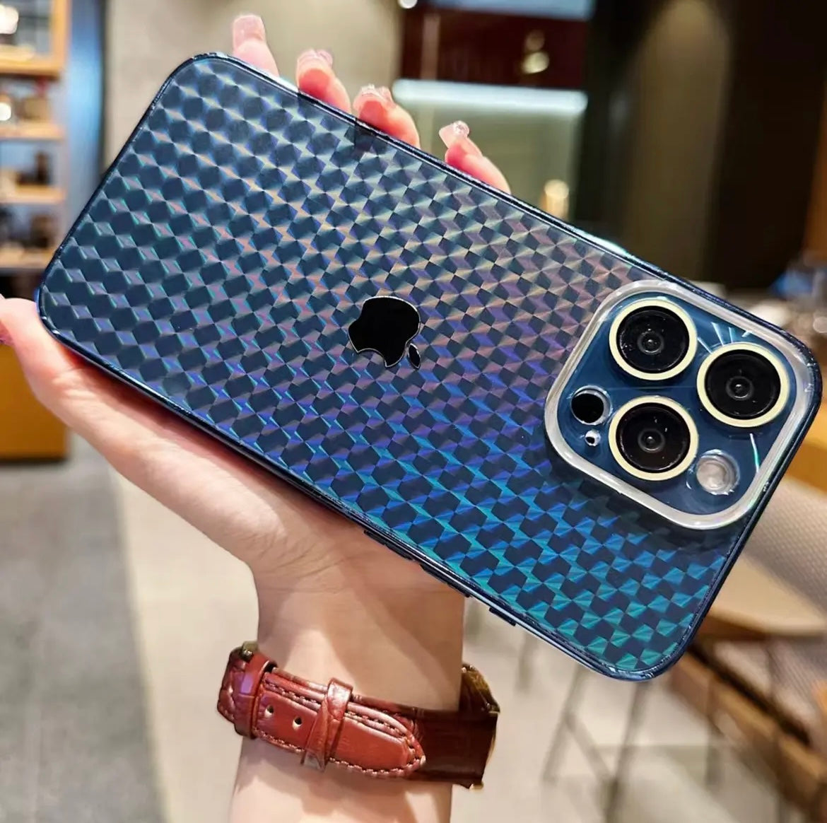 iPhone 15/11 all-inclusive lens scale frosted back panel electroplating mobile phone case