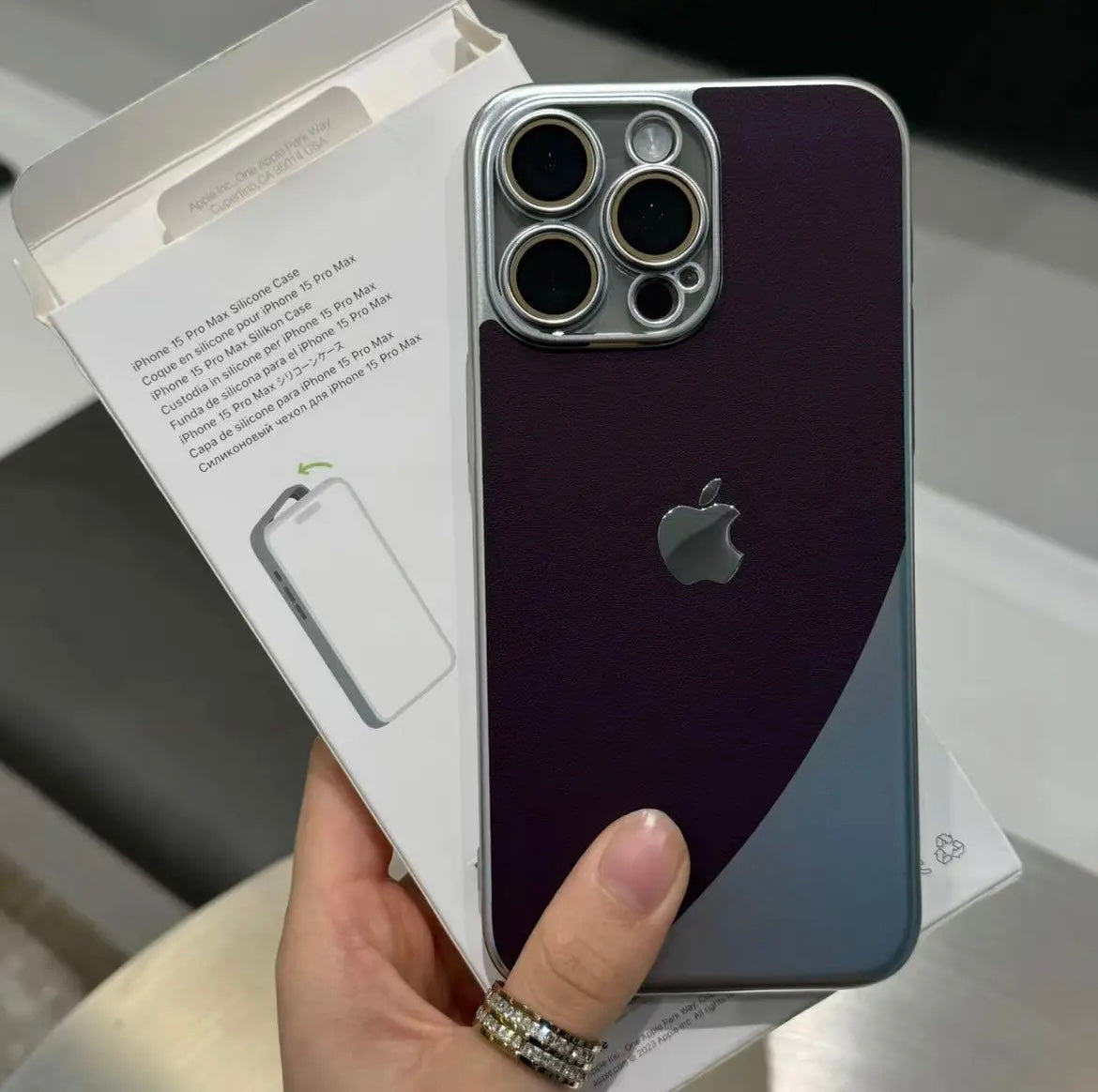 Apple 15/14/13/Double matte frosted full leather case