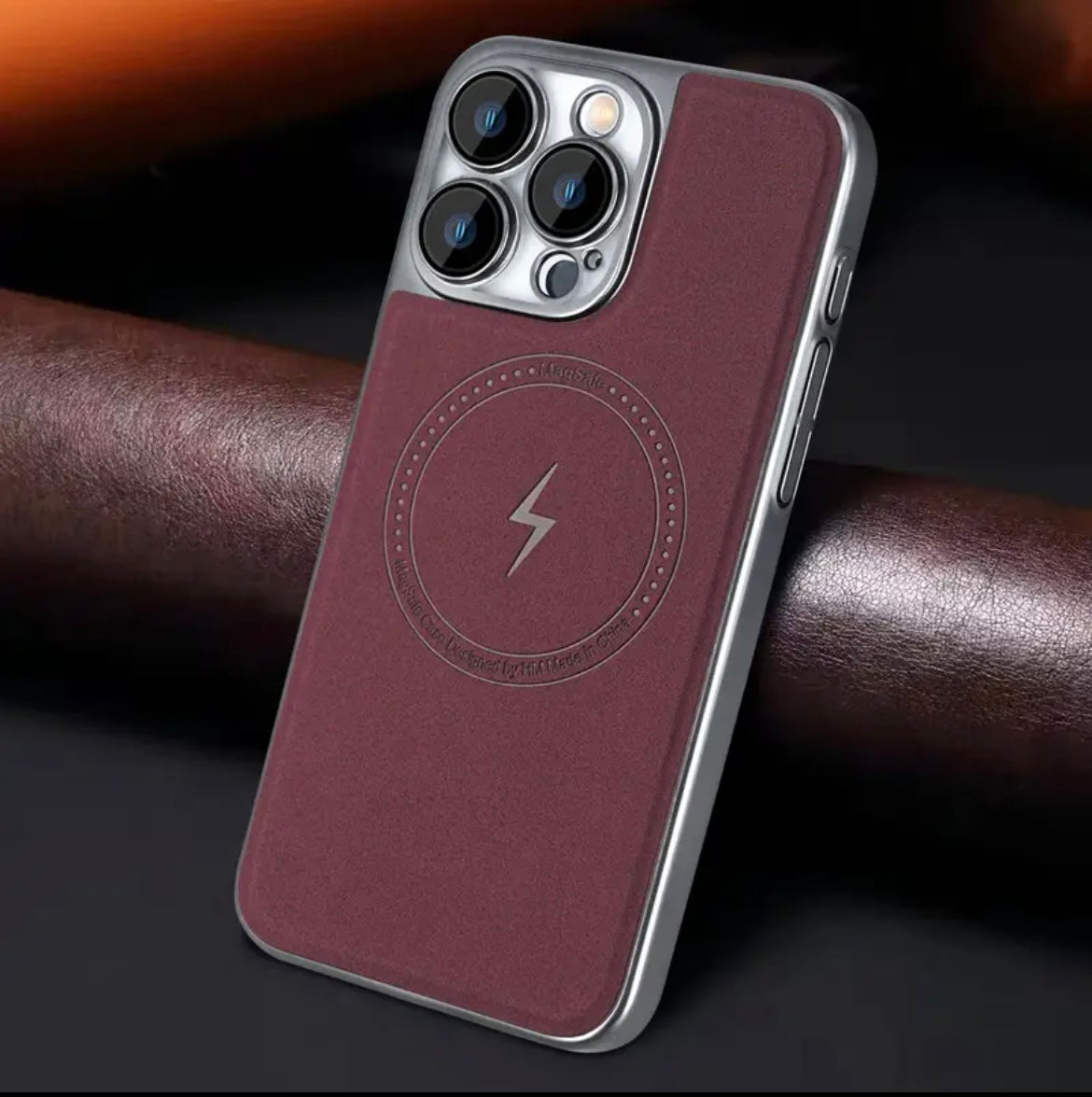 Metallic patent leather velvet for Apple 15-13 cases, trendy style, dirt-resistant magnetic suction