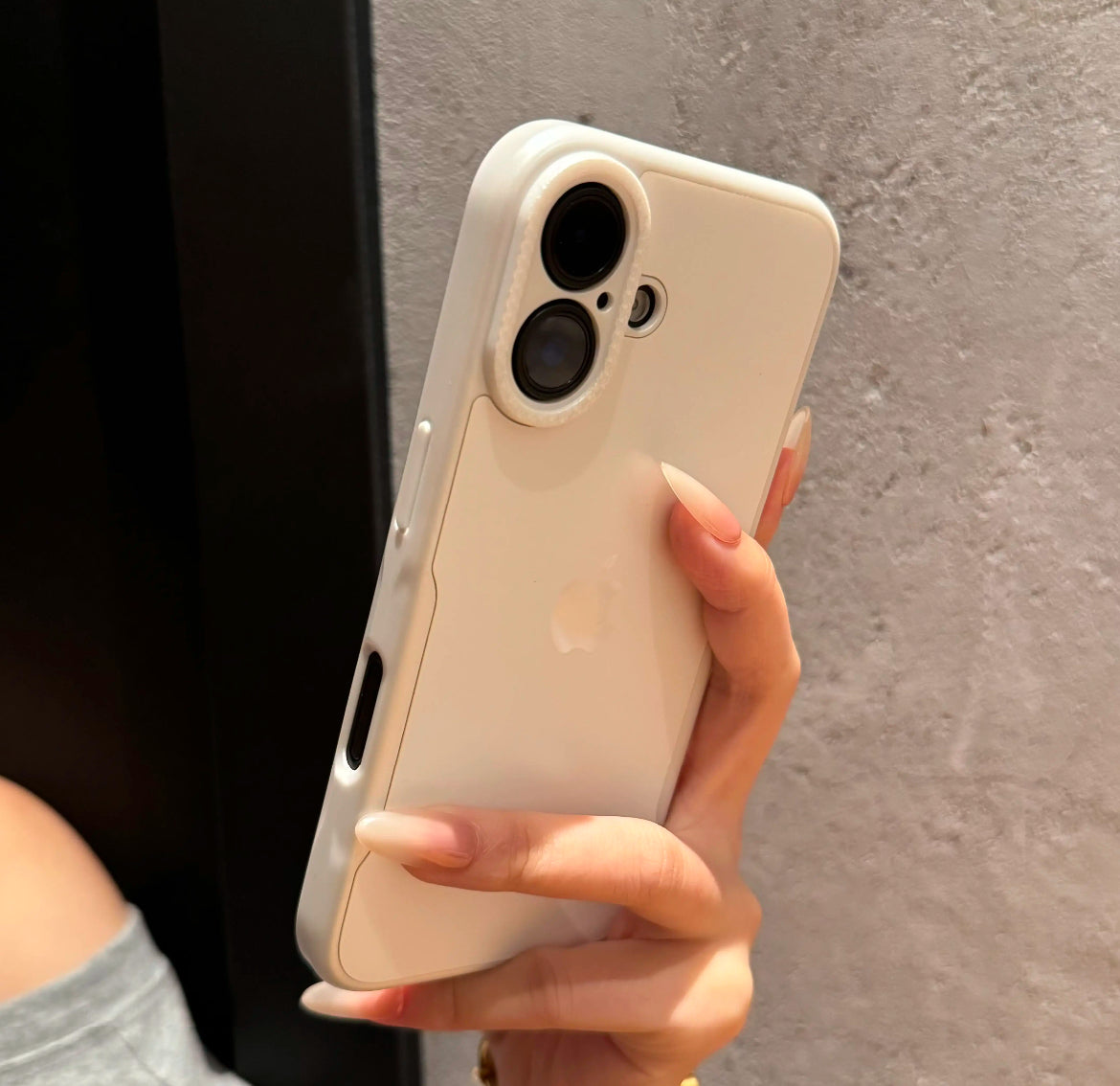 New high-grade frosted waist suitable for iPhone16-12 simple and anti-fall