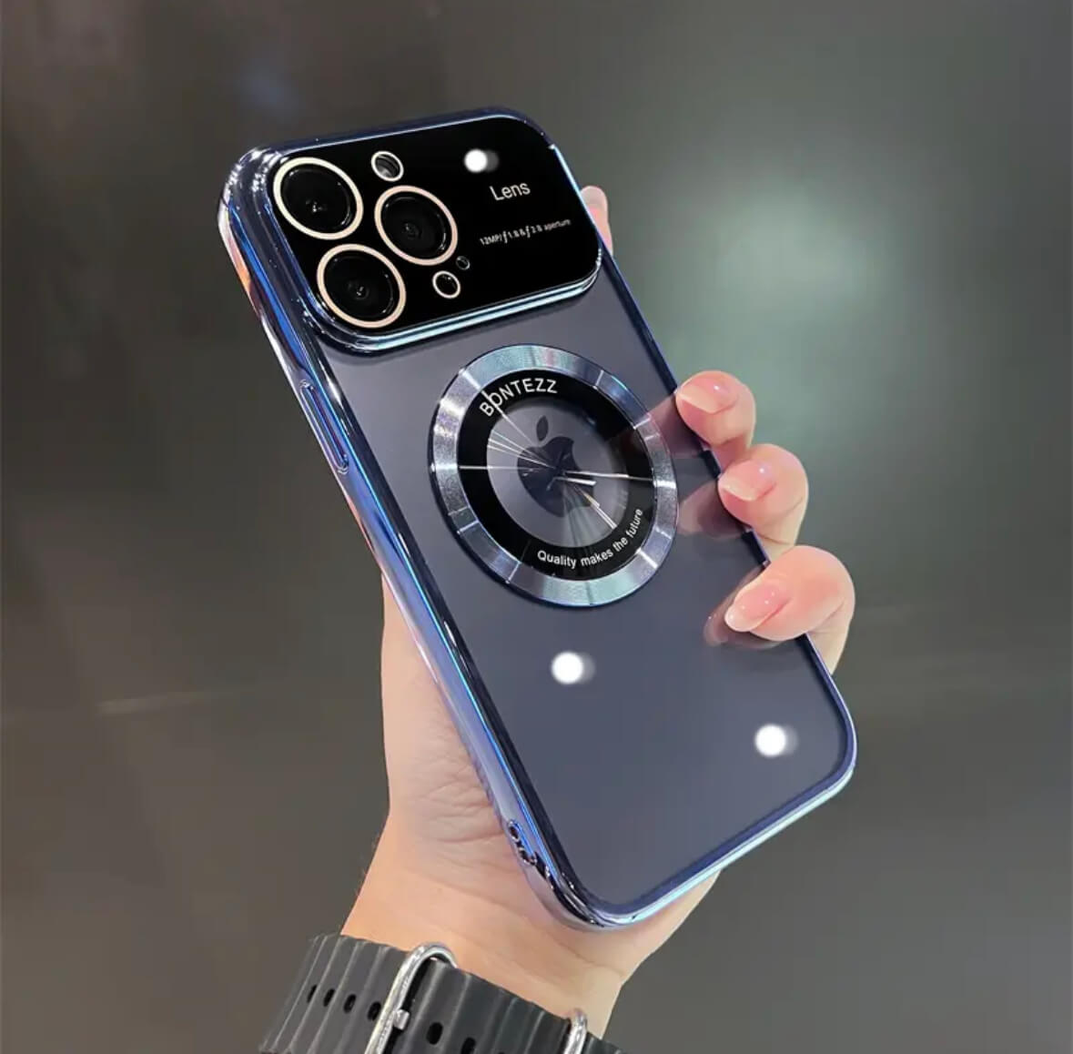 15-12Magnetic leak-tagged large window goggles, iPhone transparent new phone case