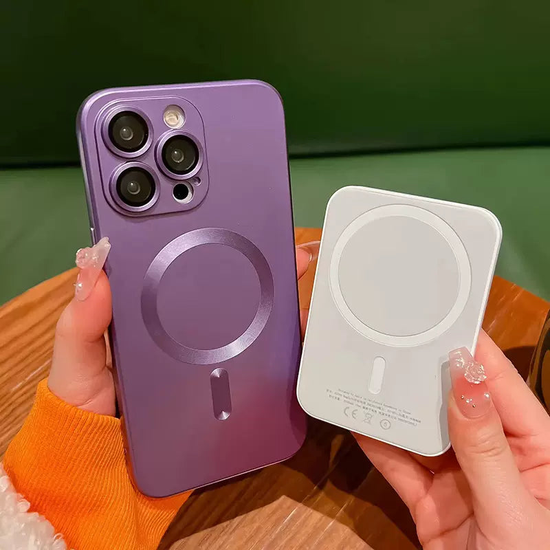 FROSTED SHIMMER ULTRA-THIN MAGSAFING IPHONE CASE WITH CAMERA PROTECTOR