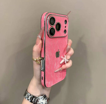 iPhone 17-13 Premium Large Window Denim Texture Case