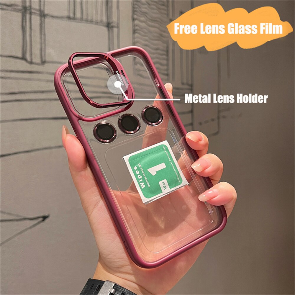 .Bracket.iPhone15 /12 mobile phone case with lens film