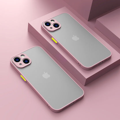 Apple 16-11 mobile phone case contrast color micro-matte full cover anti-drop fingerprint anti-wrinkle