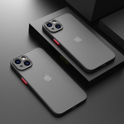 Apple 16-11 mobile phone case contrast color micro-matte full cover anti-drop fingerprint anti-wrinkle