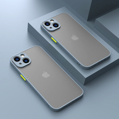 Apple 16-11 mobile phone case contrast color micro-matte full cover anti-drop fingerprint anti-wrinkle