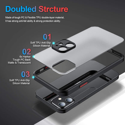 Apple 16-11 mobile phone case contrast color micro-matte full cover anti-drop fingerprint anti-wrinkle