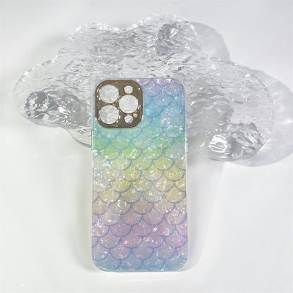 Colorful Shell Pattern Emboss iPhone Case